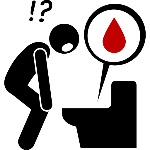 “Blood in stool icon indicating gastrointestinal bleeding by Dr Manish Lunia Gastroenterologist and Hepatologist in Raipur”