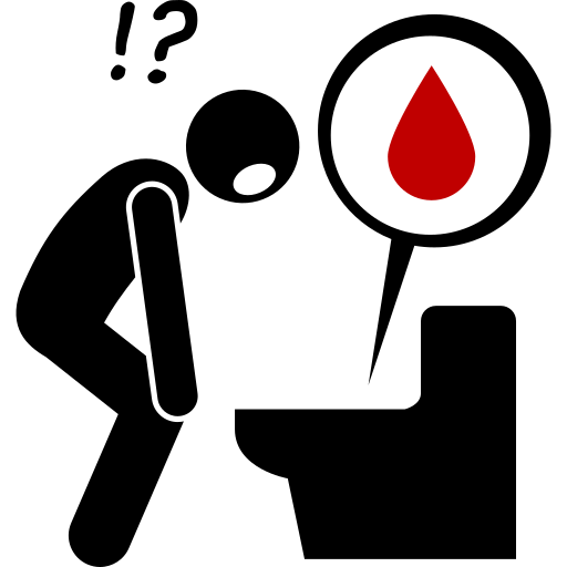 “Blood in stool icon indicating gastrointestinal bleeding by Dr Manish Lunia Gastroenterologist and Hepatologist in Raipur”