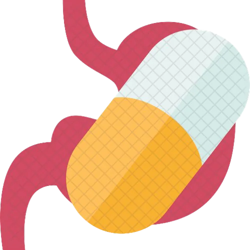 “Gastritis treatment icon showing stomach inflammation by Dr Manish Lunia Gastroenterologist and Hepatologist in Raipur”