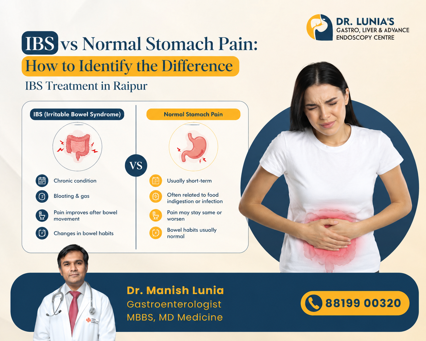IBS vs Normal Stomach Pain: How to Identify the Difference | IBS Treatment in Raipur